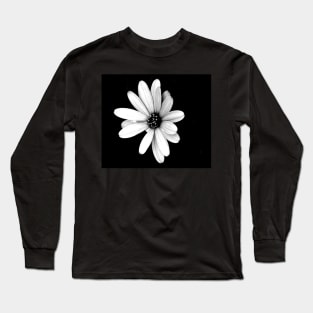 Black and White Flower Long Sleeve T-Shirt